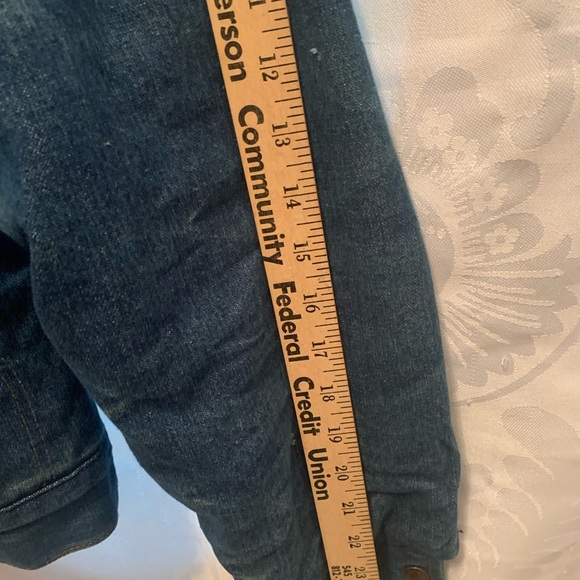 Vintage Sherpa lined corduroy collar wrangler made USA size vintage 42 - Picture 10 of 16